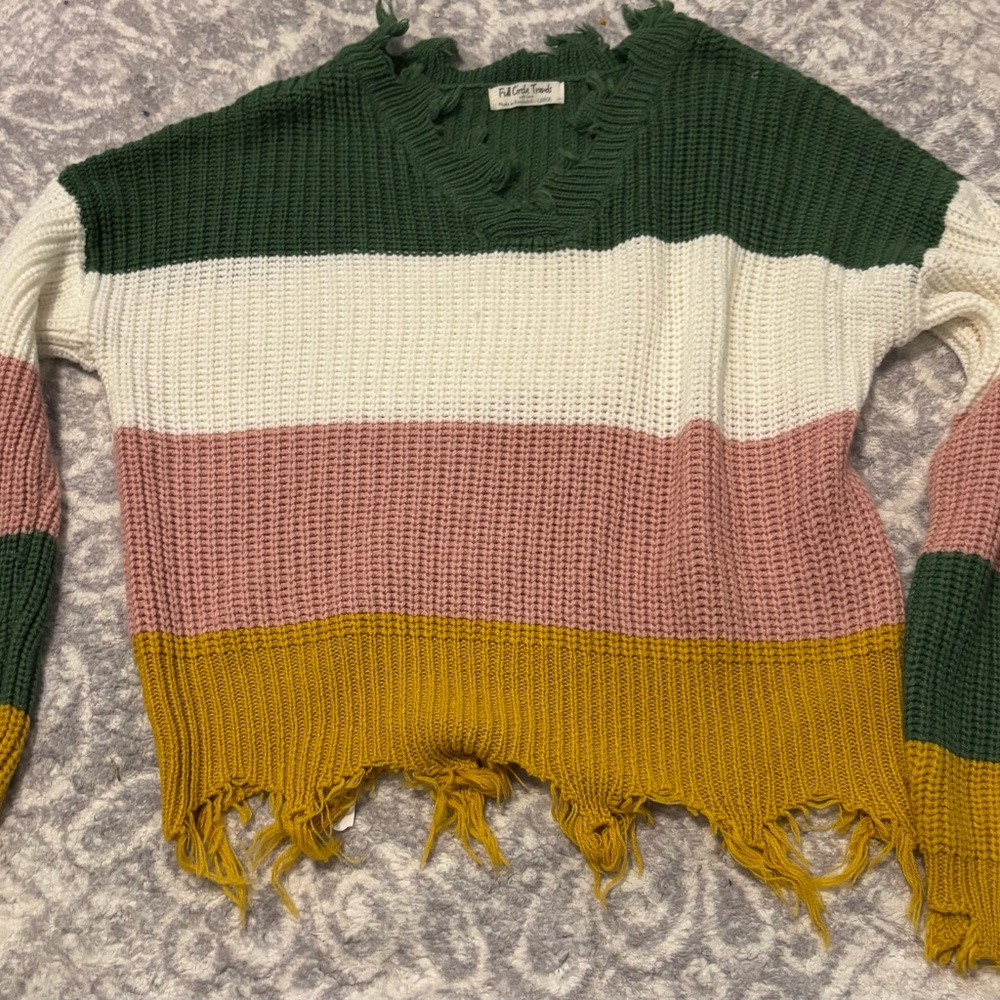 Women's Multicolor Striped Sweater